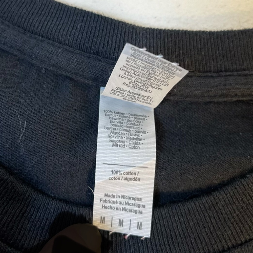 Gildan 100% Cotton T-Shirt -Black Crew Neck- “I AM” inspirational-size M - Picture 7 of 8